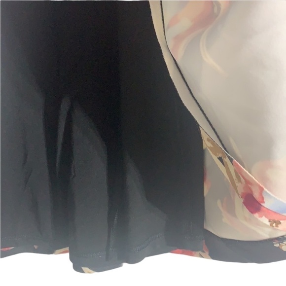 - NWT WHBM Black Pink Floral Print Scuba Fit N Flare Dress - Picture 11 of 13